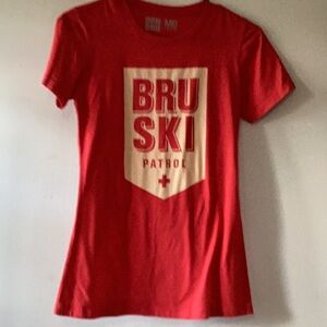 DRU BRU BRU SKI graphic tee.  Awesome shirt.  Great color